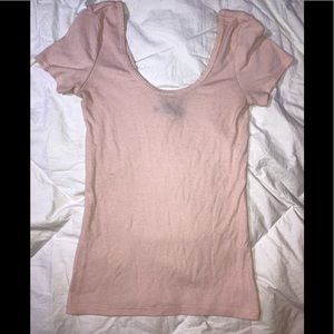 Low cut fitted cropped t shirts